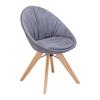 Stuhl Valera Dunkelgrau Mikrofaser Drehbar Gepolstert - Dunkelgrau/Buchefarben, MODERN, Holz/Textil (59/79/58,5cm) - Bessagi Home