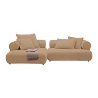 Wohnlandschaft Casimir Beige - Beige/Schwarz, LIFESTYLE, Kunststoff/Textil (180/310cm) - Premium Living