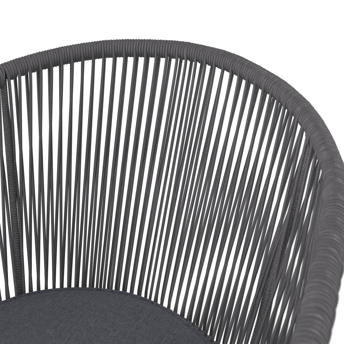 ZESTAW FOTELI OGRODOWYCH MALMEDY - czarny/szary, Modern, metal/tkanina (56/72/59cm) - Ambia Garden