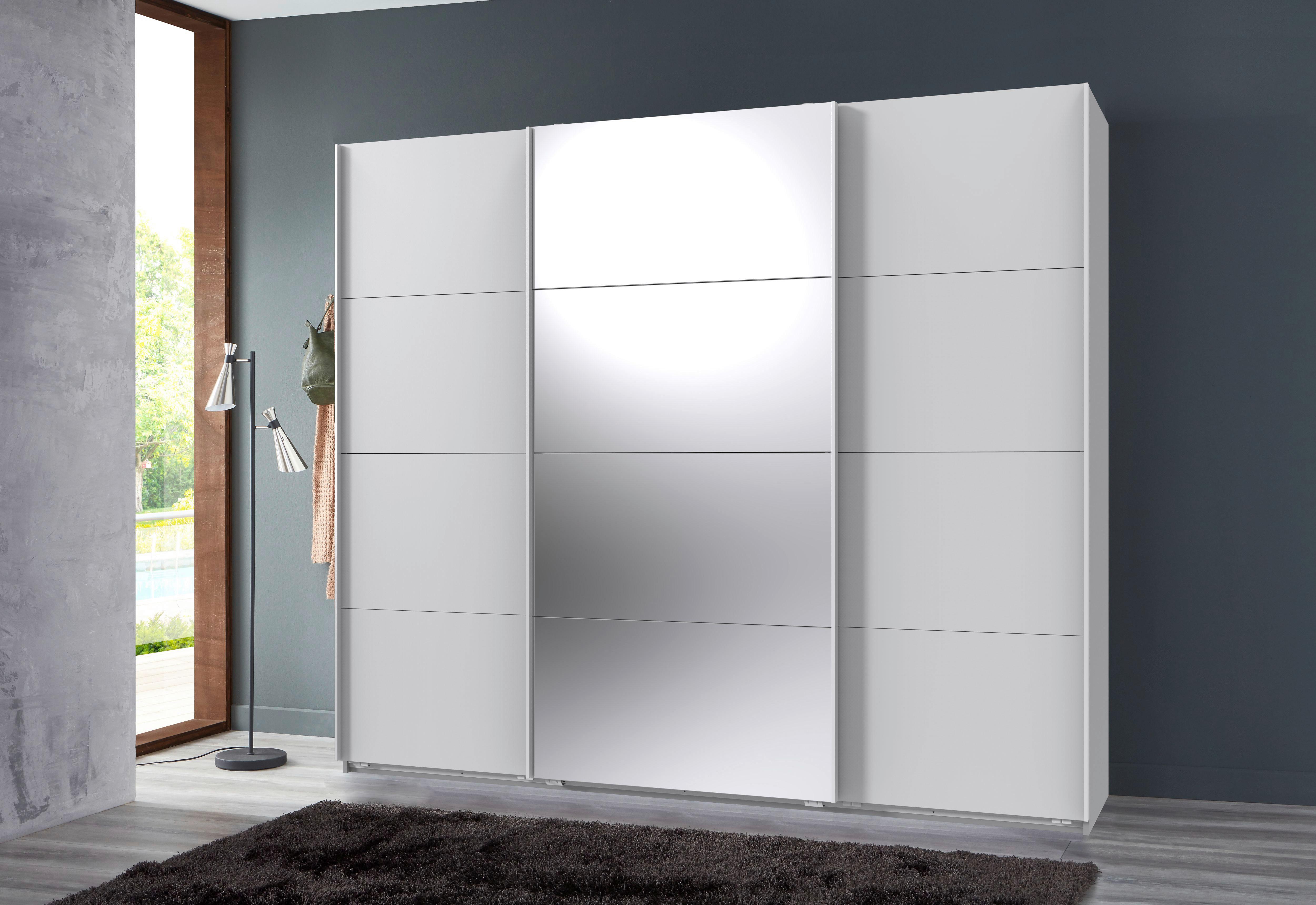 Ormar S Kliznim Vratima Norderstedt - bijela, Moderno, staklo/drvni materijal (225/236/64cm) - Modern Living