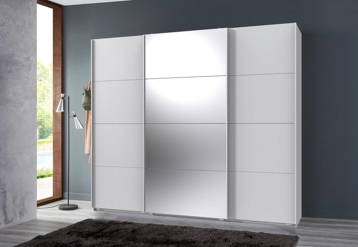 Ormar S Kliznim Vratima Norderstedt - bijela, Moderno, staklo/drvni materijal (225/236/64cm) - Modern Living