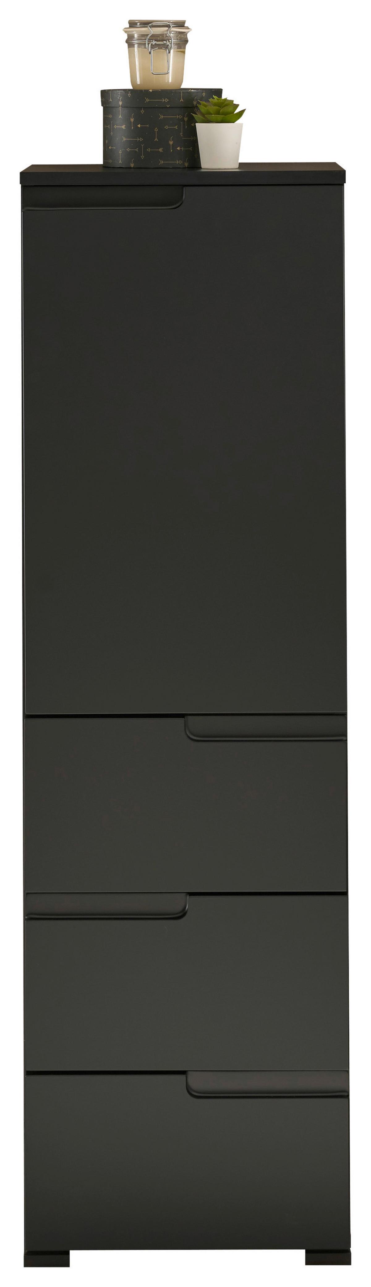 SZAFKA ŚREDNIA SPICE - czarny, Modern, materiał drewnopochodny/tworzywo sztuczne (40/134/32cm) - MID.YOU