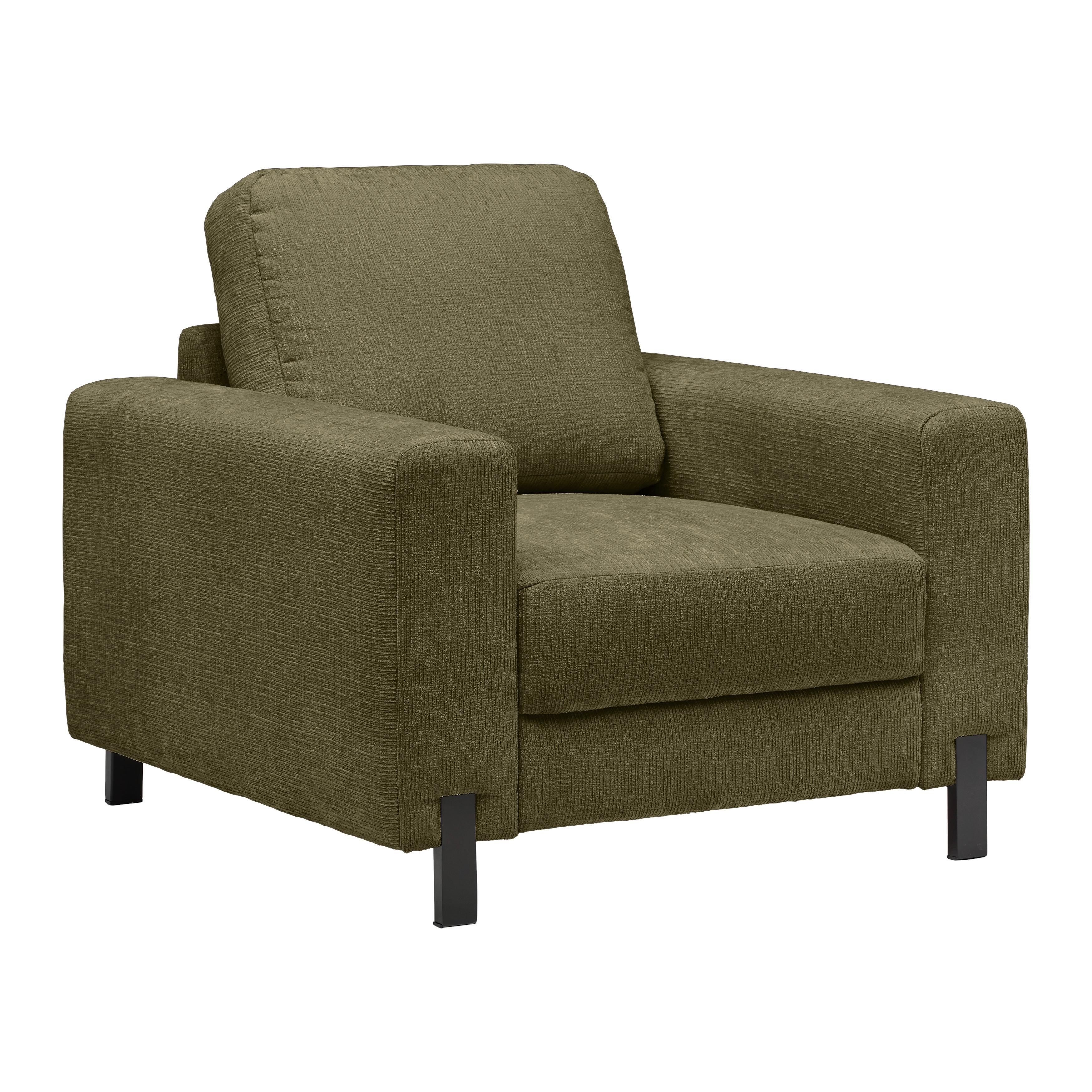 Sessel Piega Grün - Schwarz/Grün, MODERN, Textil/Metall (99/66-87/96cm) - Mömax