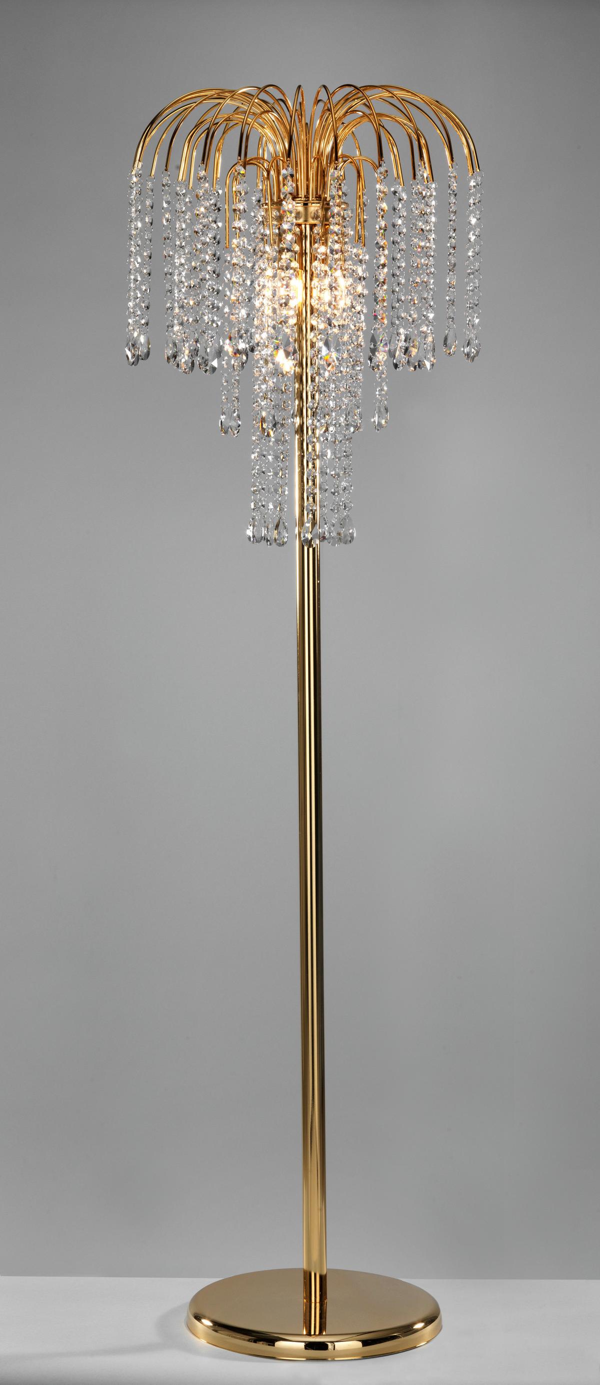 Stehleuchte Pioggia Goldfarben max. 6 Watt - Goldfarben, Basics, Glas/Metall (40/160cm)