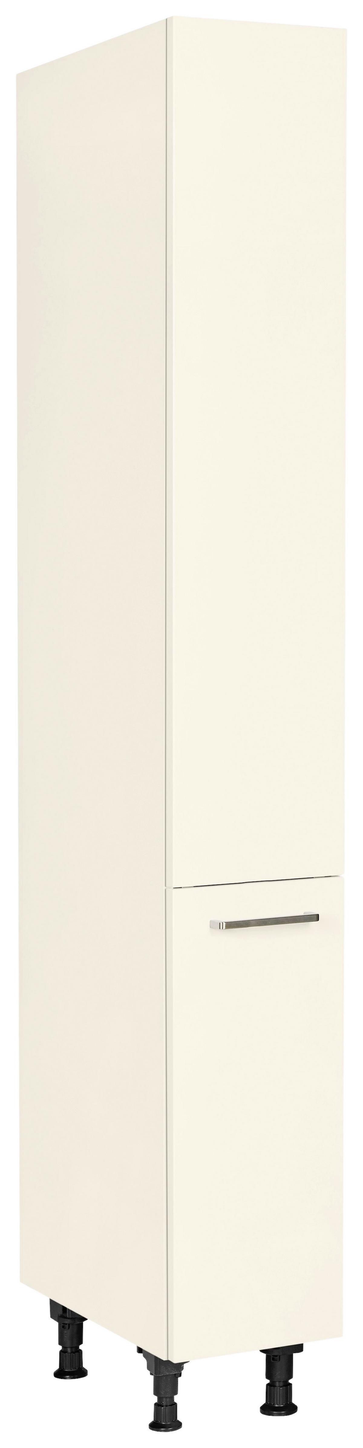Apothekerschrank Touch Magnolie - Edelstahlfarben/Magnolie, MODERN, Holzwerkstoff/Metall (30/216,6/58cm) - Nobilia