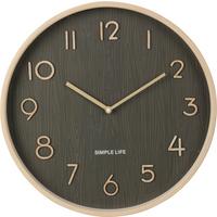 Falióra Clock - barna/világosbarna, faalapú anyag (38/5cm)