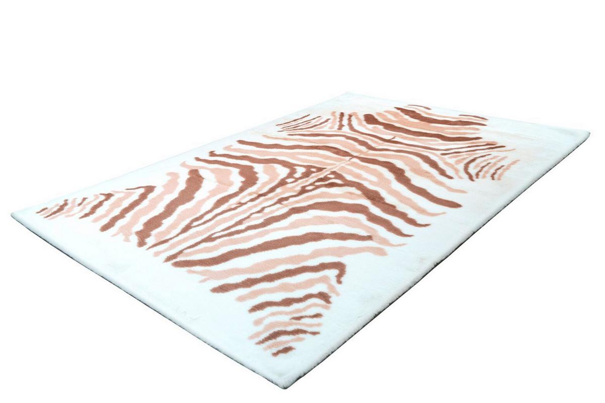 HOCHFLORTEPPICH RABBIT ANIMAL - Taupe/Creme, Konventionell, Textil (160/230cm) - Kayoom