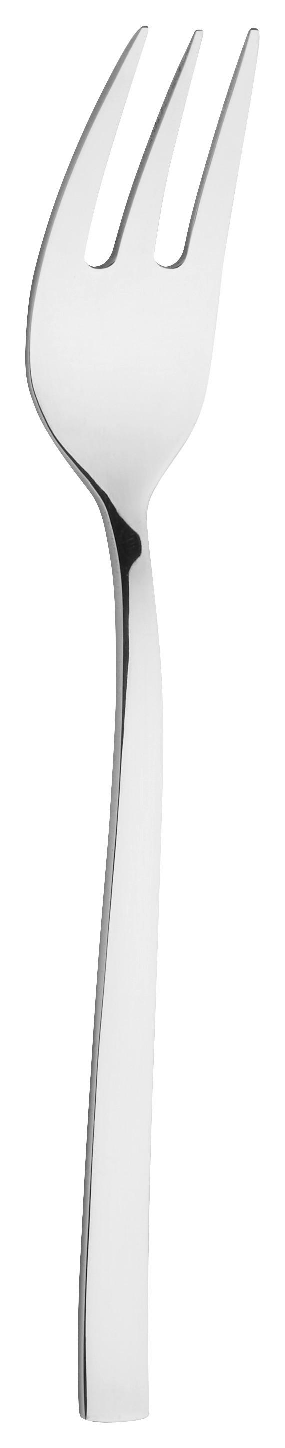 Kuchengabel Karo aus Edelstahl - Edelstahlfarben, Metall (14,10cm) - Modern Living