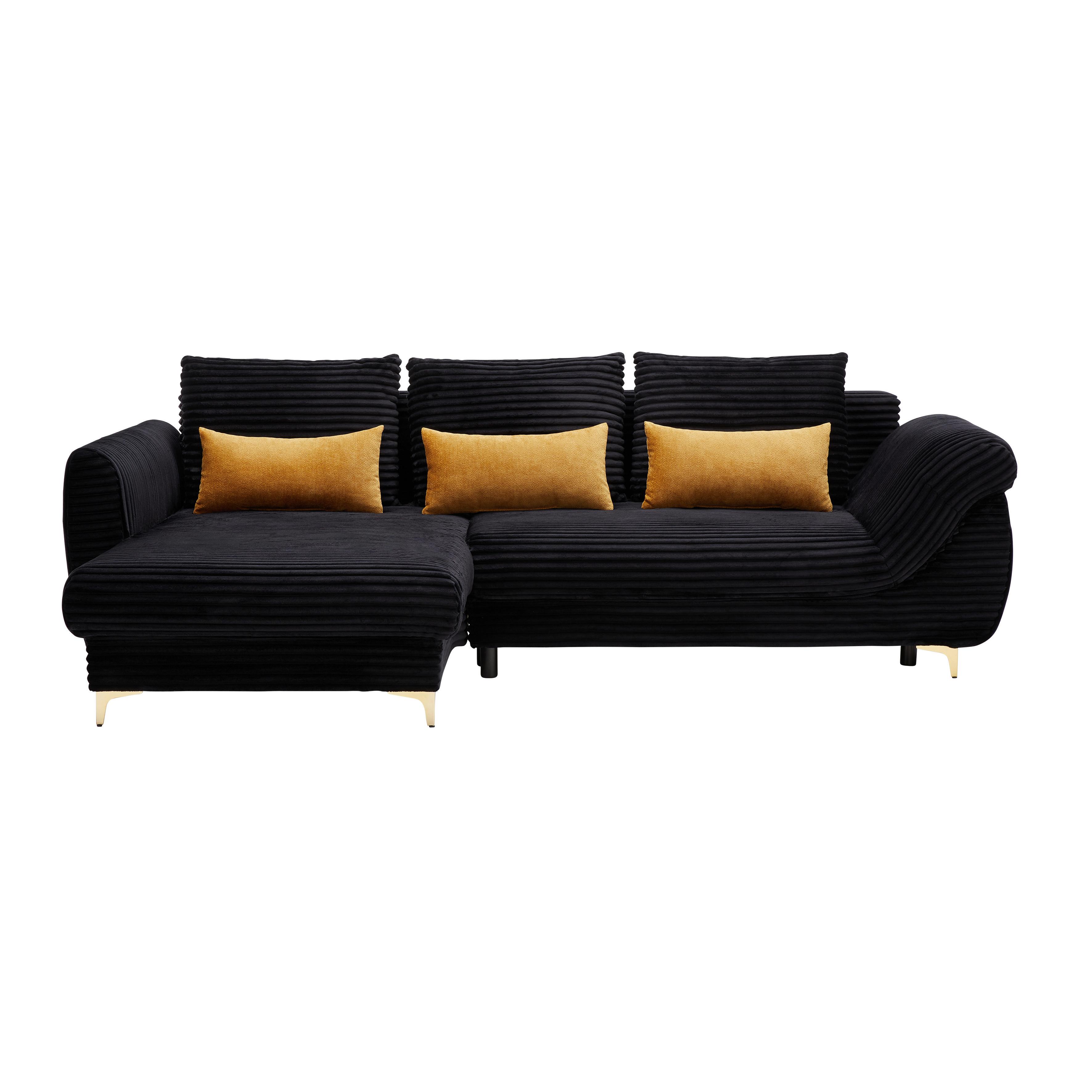 Coltar ALANTIS LUX - auriu/negru, Lifestyle, lemn/metal (175/90/263cm) - Mömax