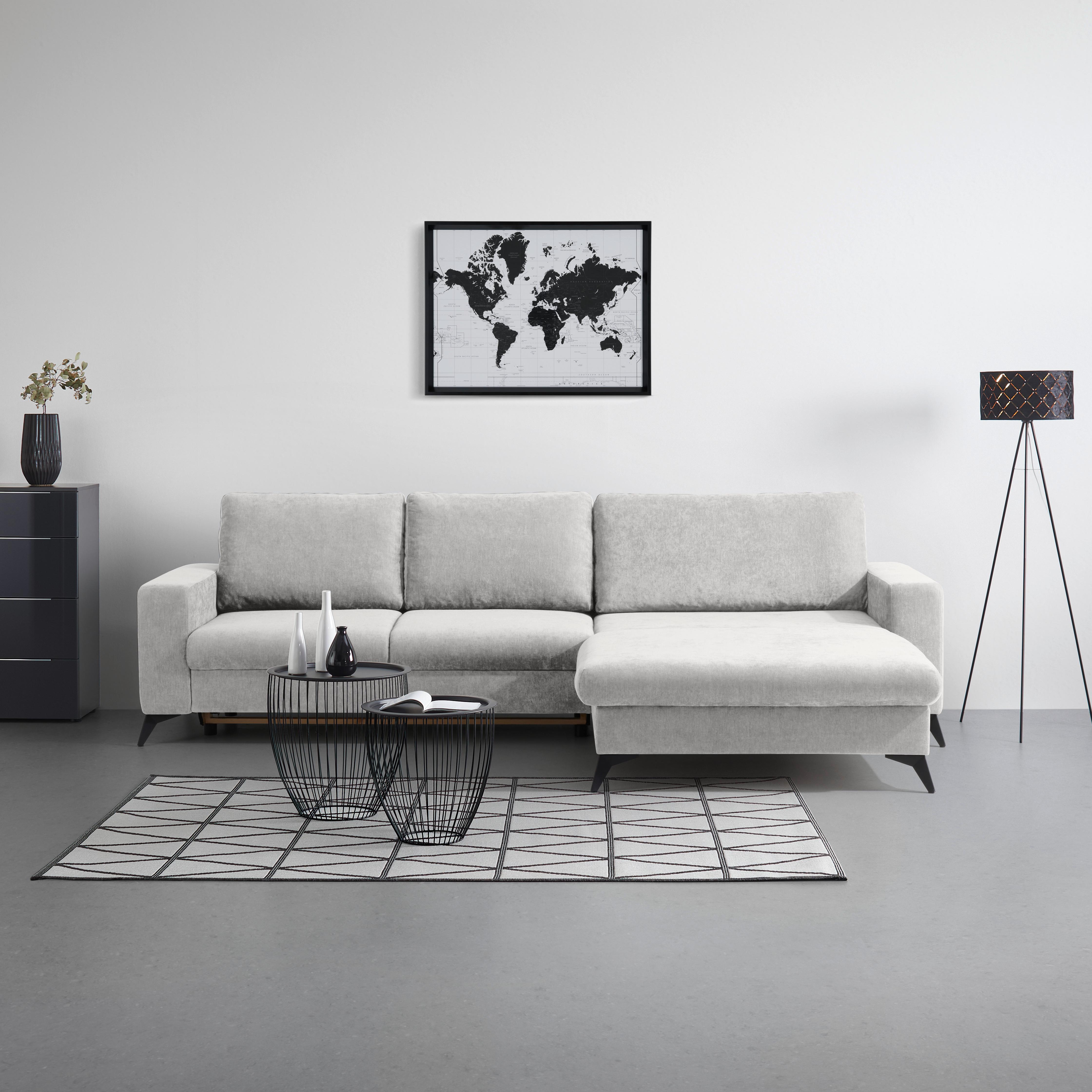 Ecksofa Sunny Greige - Greige, MODERN, Textil (290/87/178cm) - Mömax