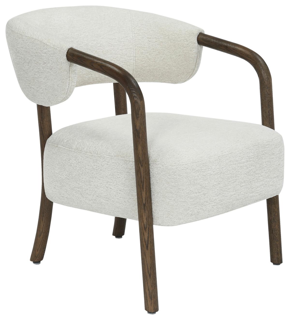 Tv Fotelja Colette - bijela/crno-smeđa, Moderno, drvo/tekstil (64/75/70cm) - Mömax