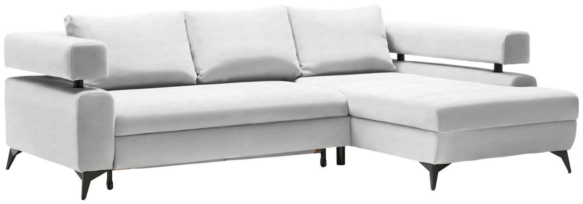 Kutna Garnitura Rosalie - bijela/crna, Konvencionalno, tekstil/metal (265/184cm) - Modern Living