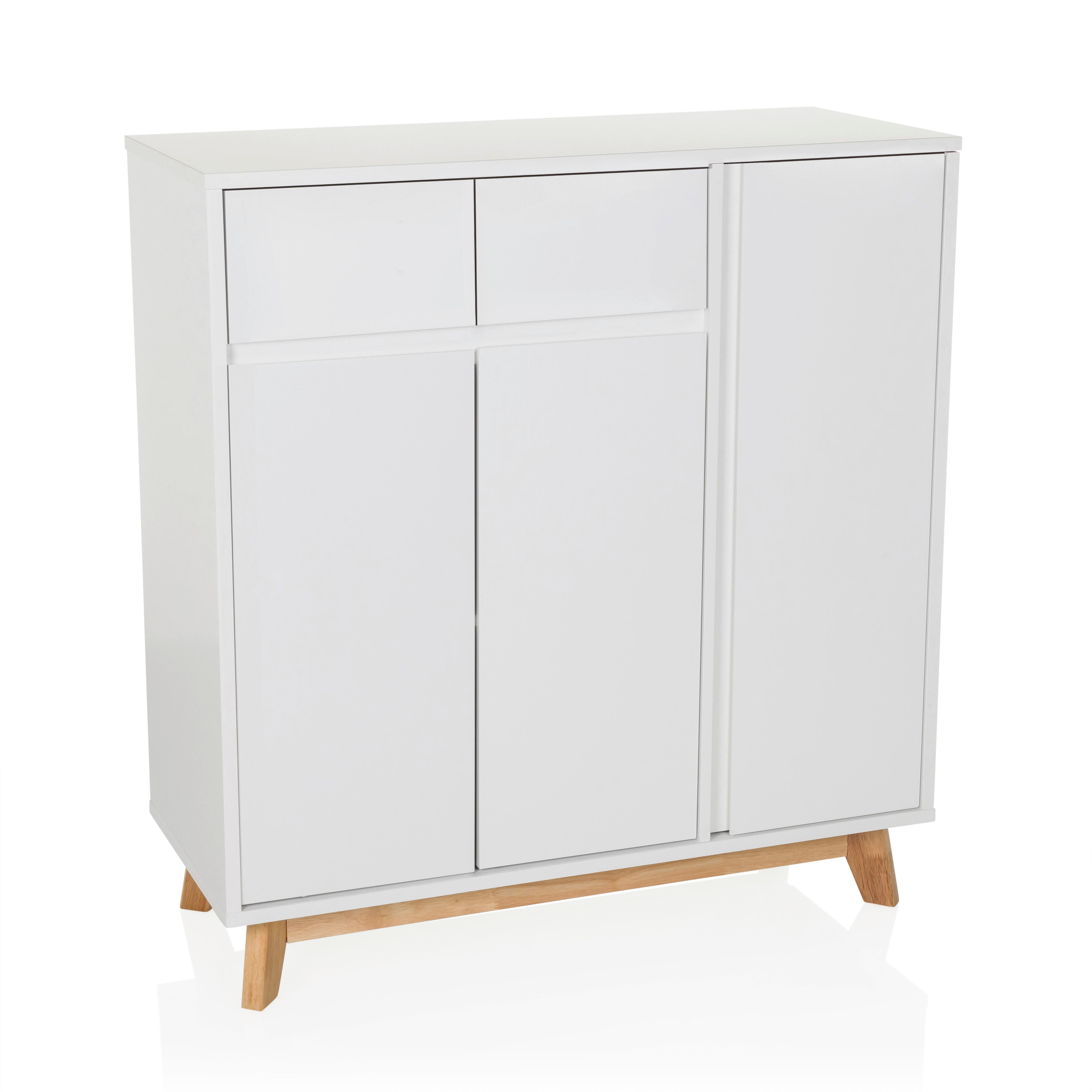 Komoda Estha, Bela - bela, Moderno, leseni material/les (80/85/34cm) - MID.YOU