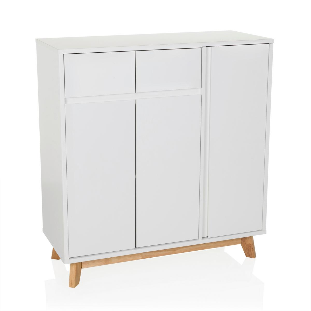 Komoda Estha, Bela - bela, Moderno, leseni material/les (80/85/34cm) - MID.YOU