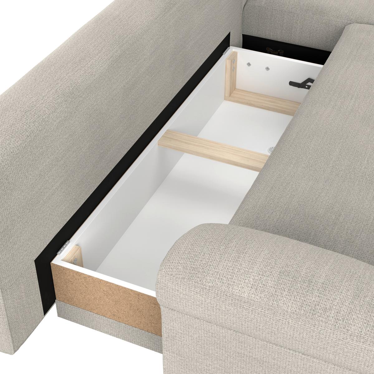 Kutna Garnitura Mendoza - crna/krem, Konvencionalno, tekstil (309/197cm) - Modern Living