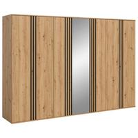 Drehtürenschrank TOFTA Eiche Artisan, Anthrazit - Anthrazit/Eiche Artisan, ROMANTIK / LANDHAUS, Holzwerkstoff (280/192/56cm) - Livetastic