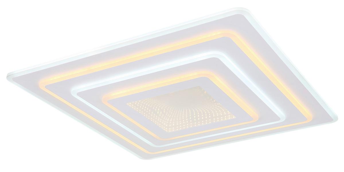 LED-Deckenleuchte Jocelyn Opal/Weiß max. 60 Watt - Opal/Weiß, Design, Kunststoff/Metall (70/70/6,7cm) - Globo