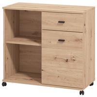 Schranksystem Corby Eiche Artisan - Eiche Artisan/Grau, MODERN, Holzwerkstoff/Kunststoff (77/72,5/35cm) - Mömax