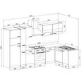 Küchenblock ECONOMY L 310 - Eichefarben/Rot, KONVENTIONELL, Glas/Holzwerkstoff (172/310cm) - Livetastic Küchenblock ECONOMY L 310 - Eichefarben/Rot, KONVENTIONELL, Glas/Holzwerkstoff (172/310cm) - Livetastic