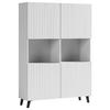 Visoka Komoda Phuket, Bela - črna/bela, Design, leseni material (120/172/39,1cm) - Livetastic