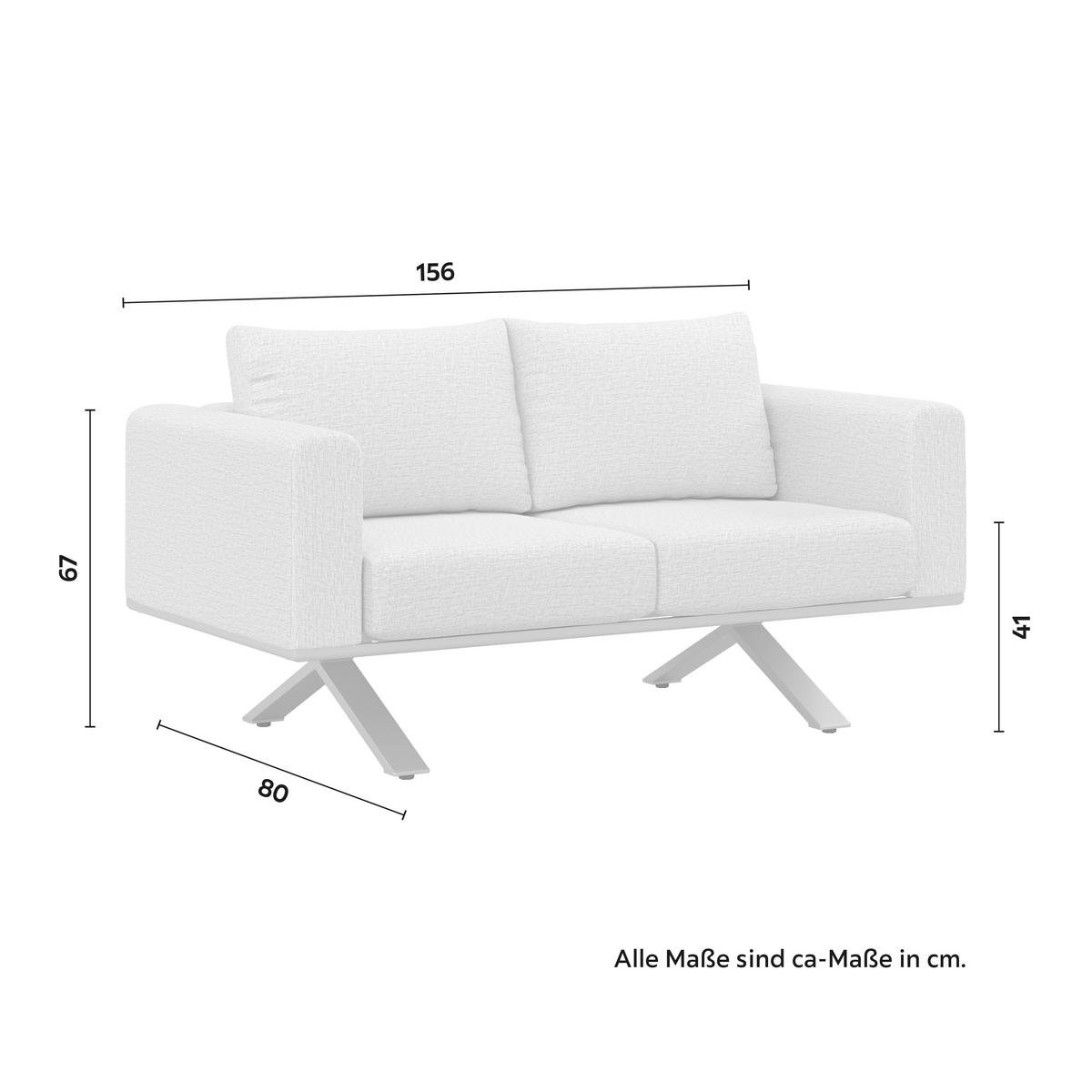 LOUNGEGARNITUR SOFIA - Hellgrau/Naturfarben, Modern, Kunststoff/Textil (221/67/80cm) - Bessagi Garden