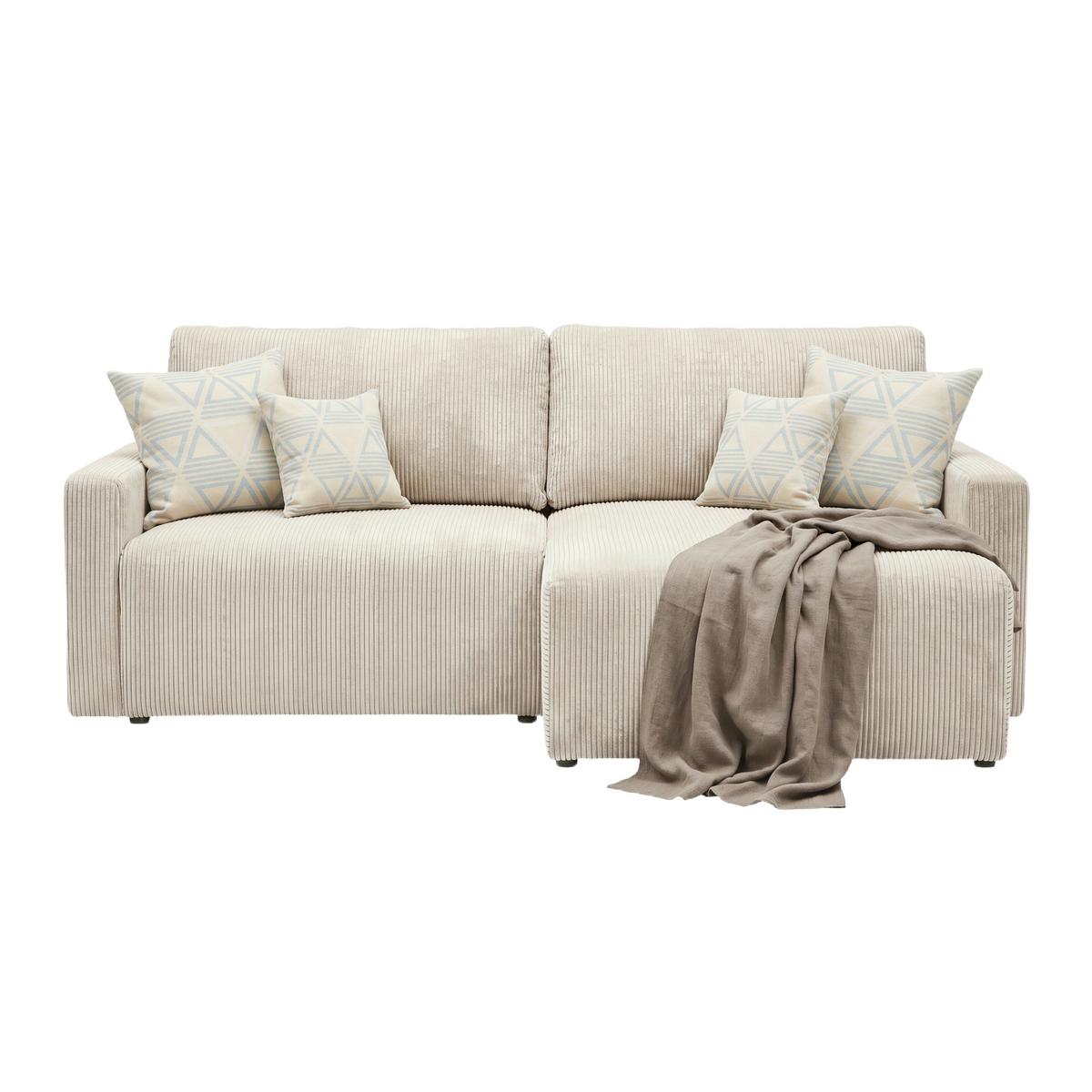 Ecksofa Dave -Top- -Based- - Beige, Modern, Textil (227/146cm) - Based