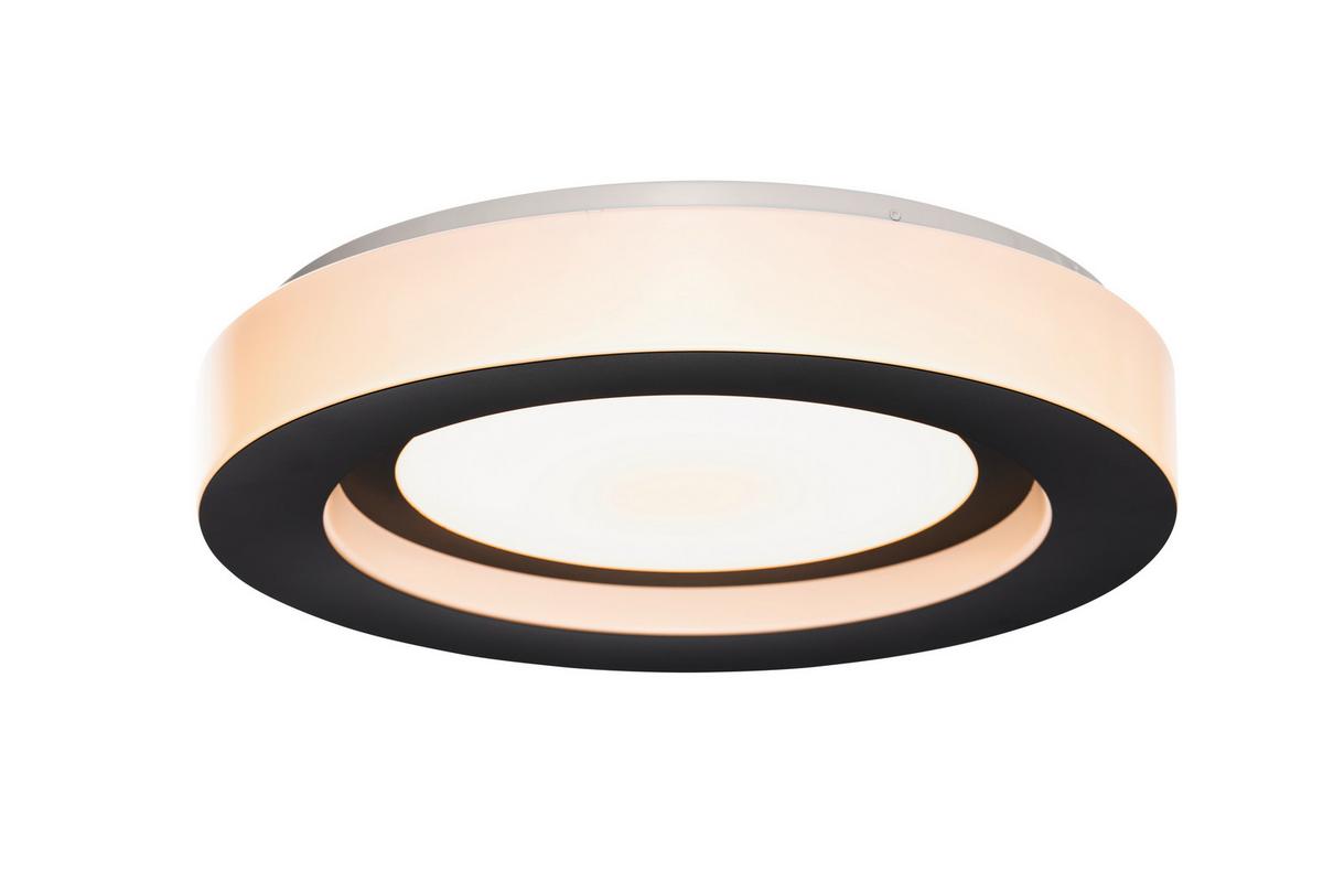 LAMPA SUFITOWA LED SEMRA - czarny, Modern, tworzywo sztuczne/metal (50/8cm) - Bessagi Home