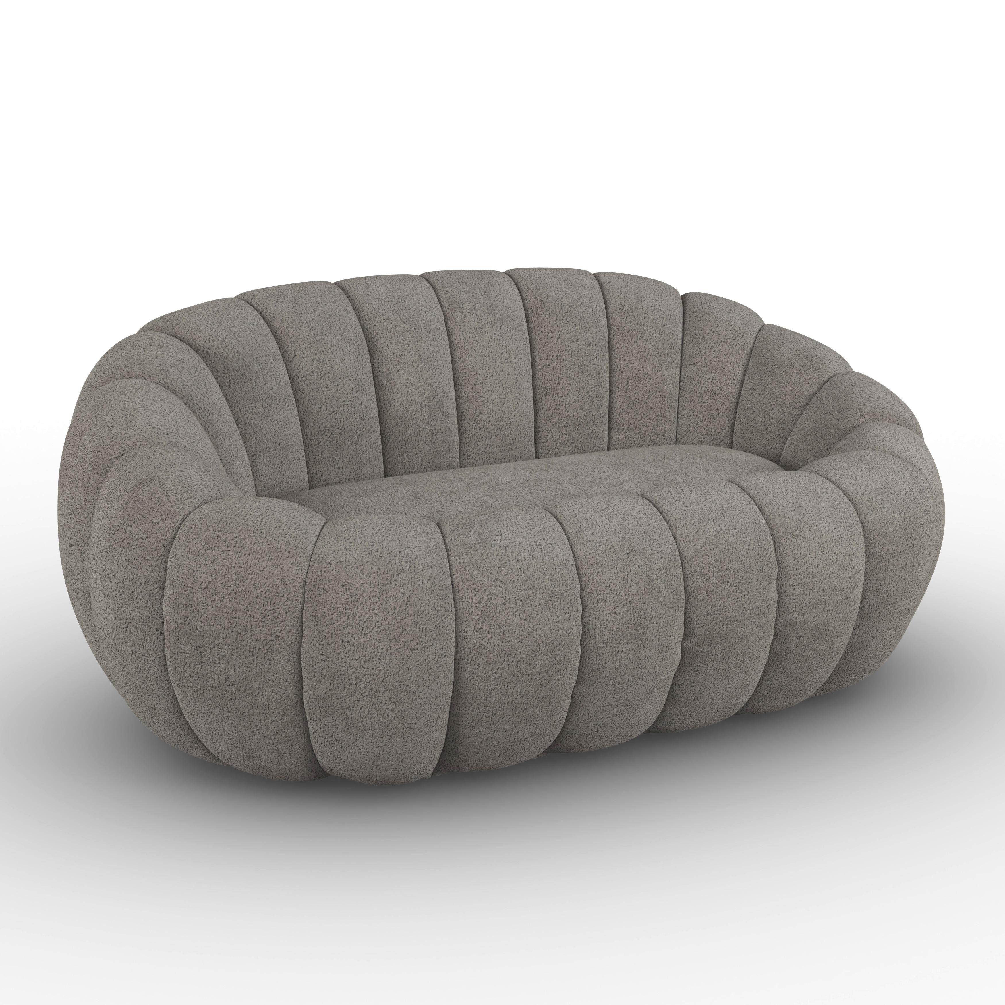 Sofa Lena Chenille Dunkelgrau - Hellbraun/Dunkelgrau, MODERN, Holz/Textil (150/62/92cm)