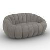 Sofa Lena Dunkelgrau Chenille - Hellbraun/Dunkelgrau, MODERN, Holz/Textil (148/62/92cm) - Bessagi Home