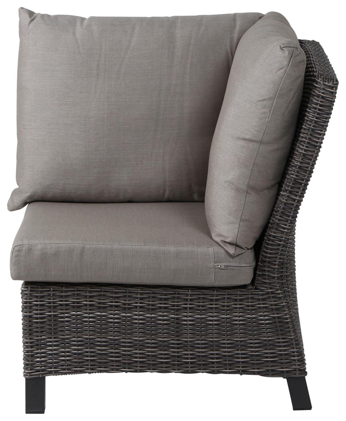 Loungegarnitur Corido Grau - Grau, Basics, Keramik/Kunststoff (83/103/160cm) - Siena Garden