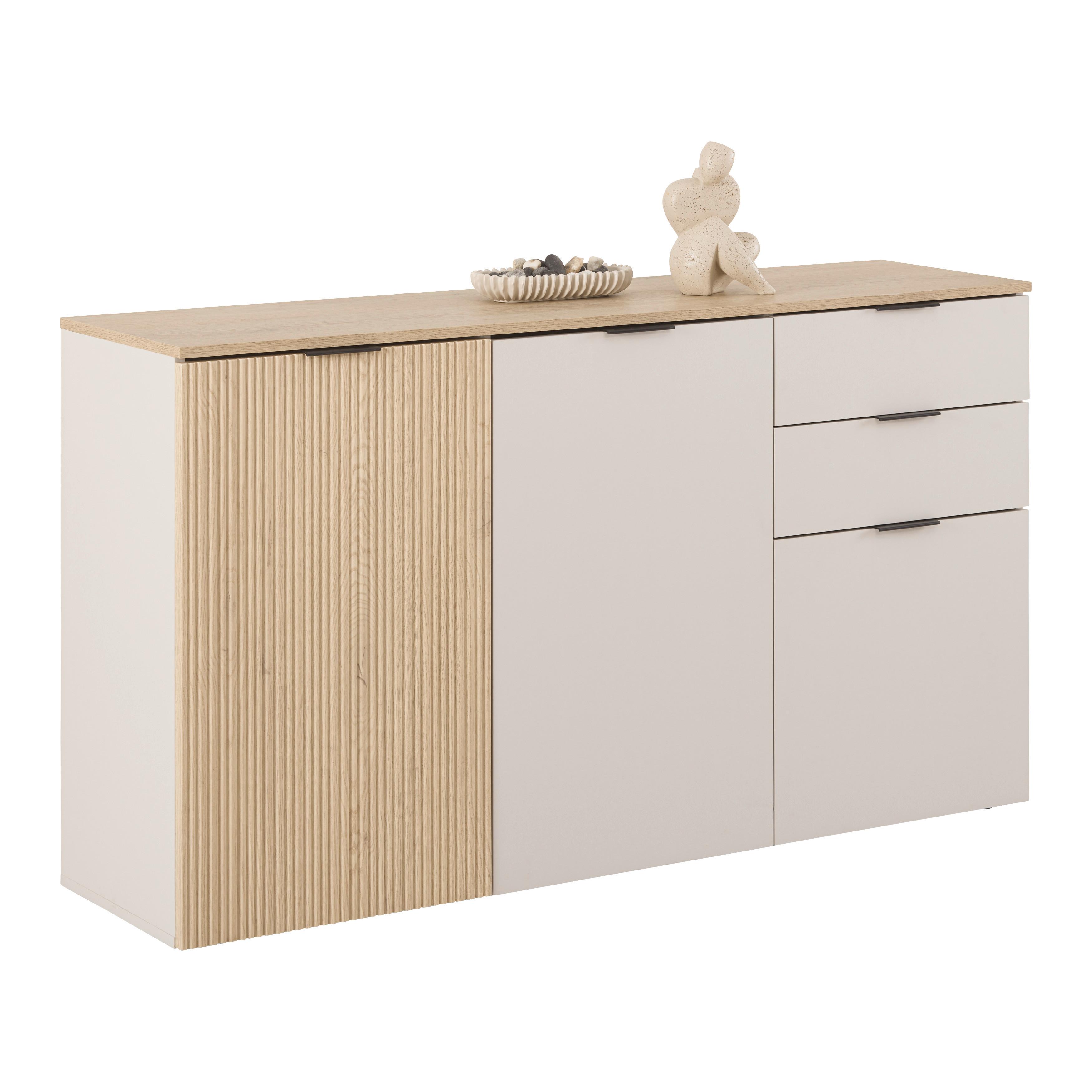 Komoda Cannes - kašmir/boja hrasta, Moderno, pločasti materijal/plastika (150/85/40cm) - Modern Living