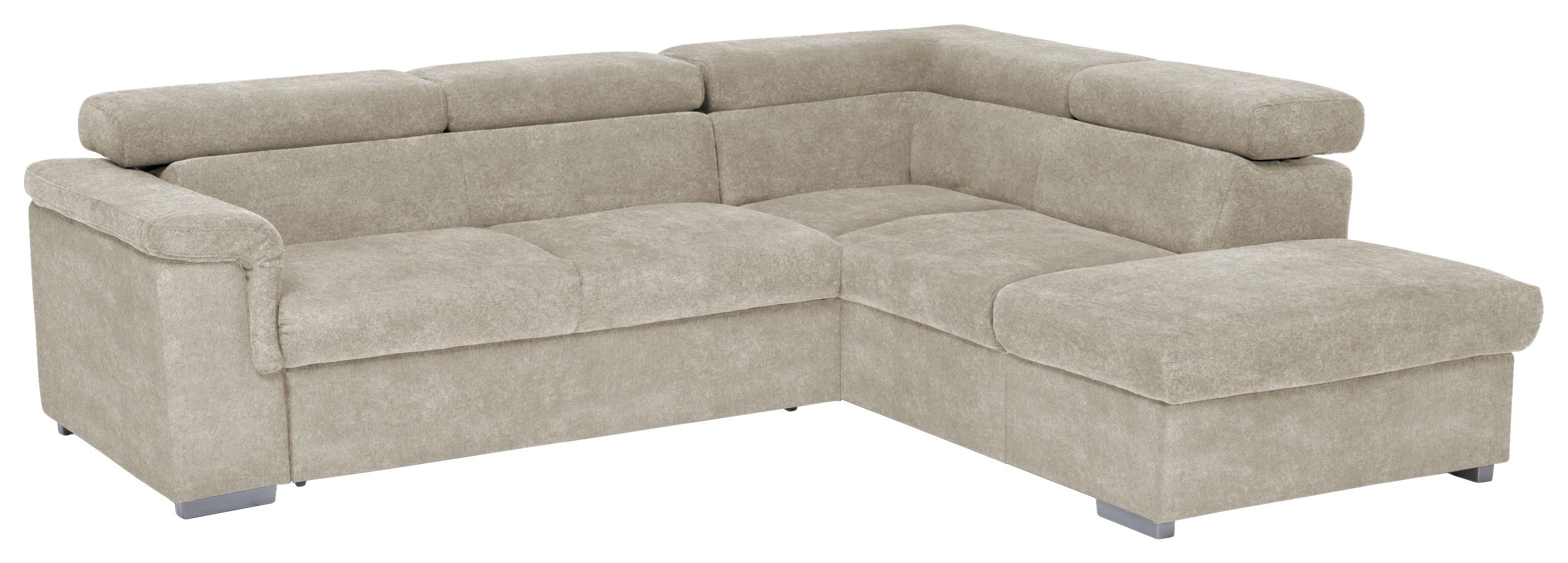 Wohnlandschaft Milla Beige ca. 252x217 cm - Beige, Basics, Holz/Textil (252/217cm) - MID.YOU