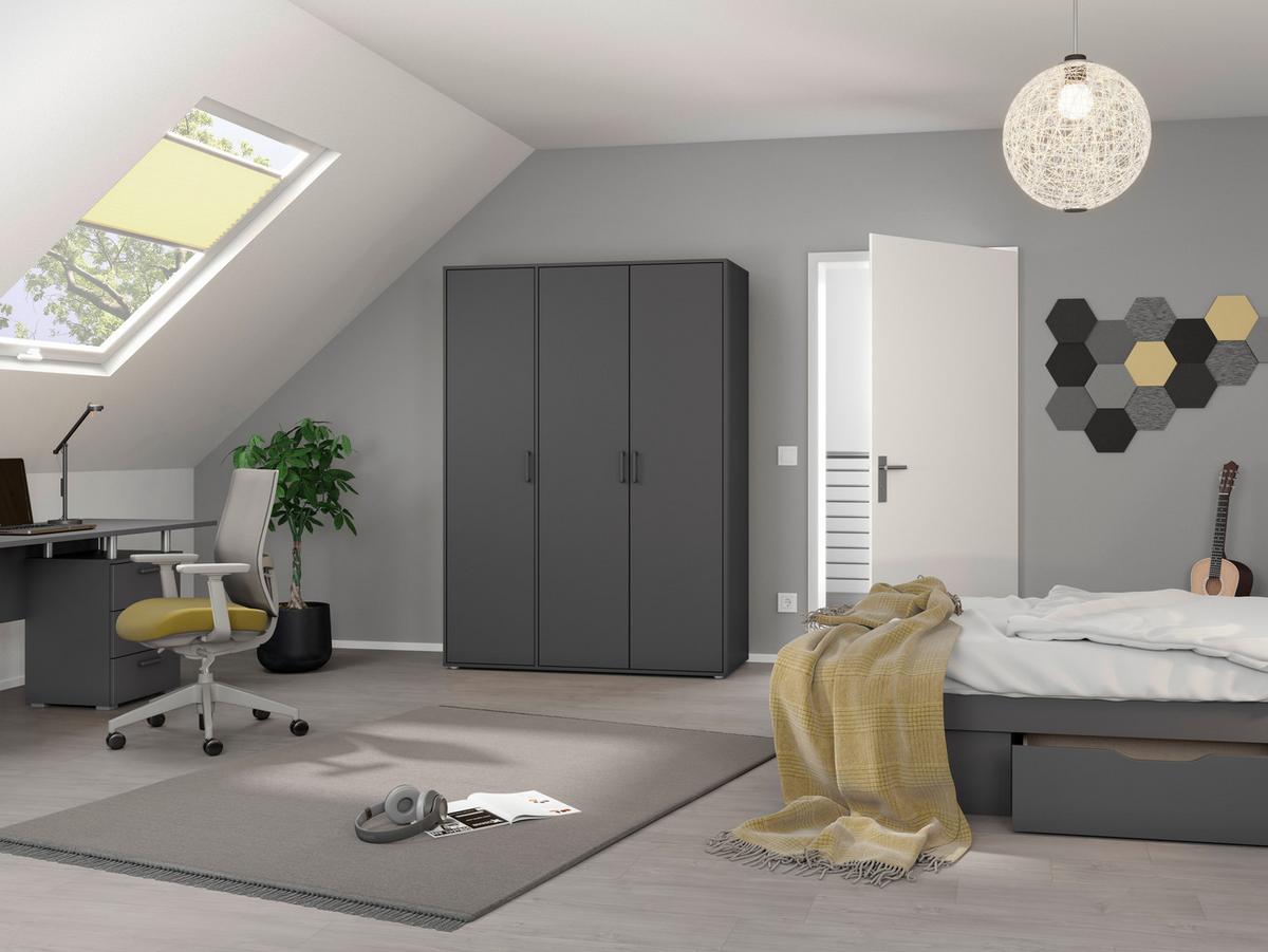 DULAP  USI ROTATIVE VOYAGER - gri, Modern, material pe bază de lemn (140/194/53cm) - Modern Living