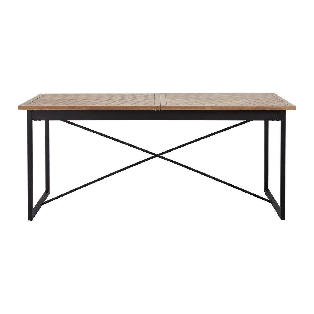 Raztegljiva Miza Catalina, Barva Hrasta, Železo - črna/barve hrasta, Moderno, kovina/les (180-240/90/76cm) - Bessagi Home
