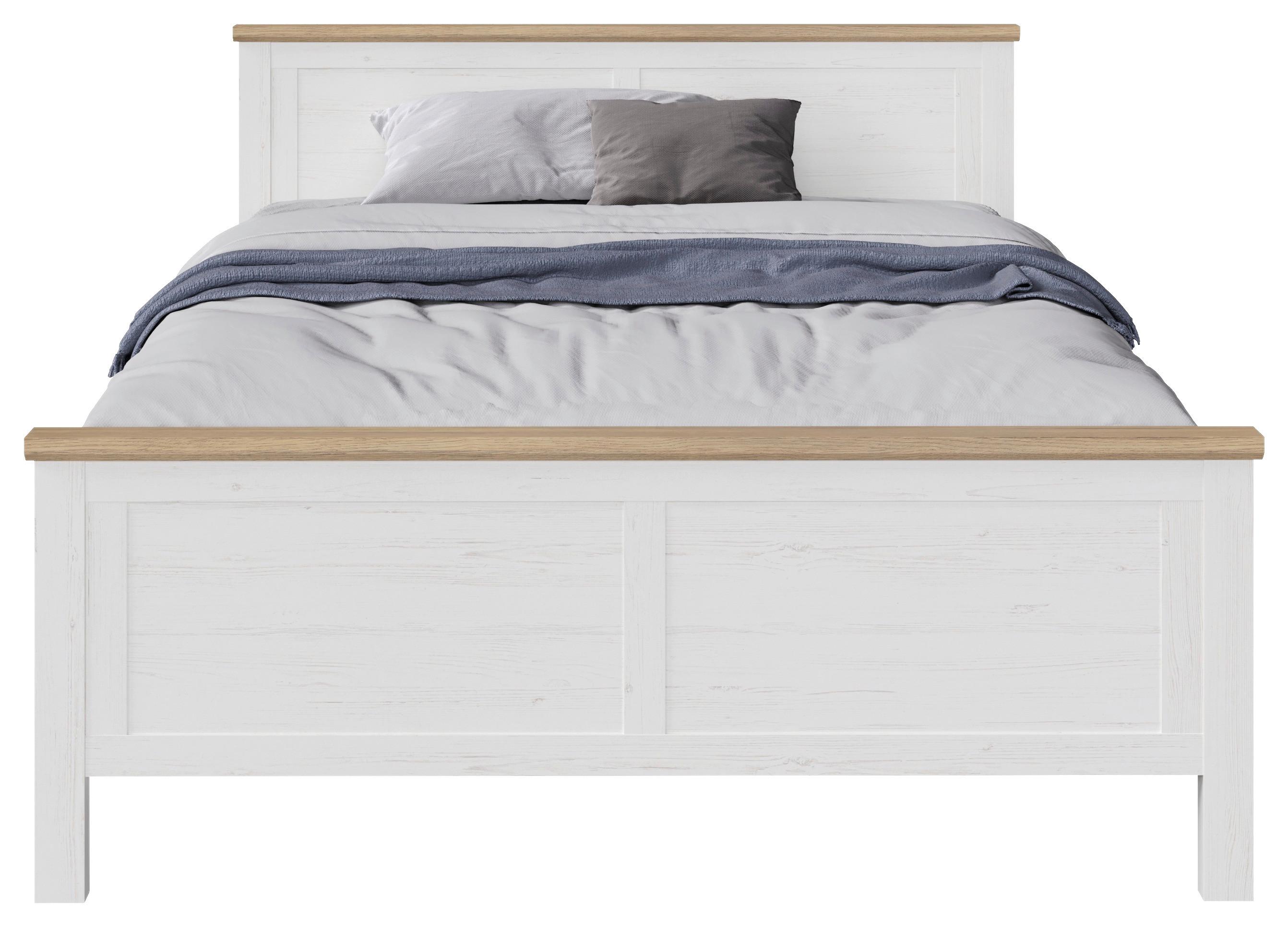 SÄNG KORSIKA -EXKLUSIV- - ekfärgad/pinjefärg, Romantik / Lanthus, trämaterial (140/200cm) - Mömax