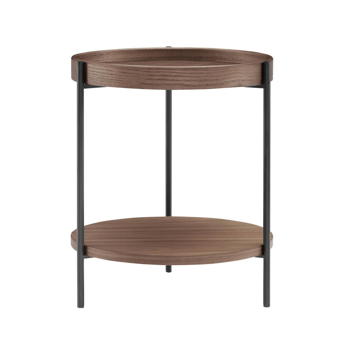 Mizica Rund, Barva Oreha - barva oreha/črna, Design, kovina/leseni material (44/49cm) - Livetastic