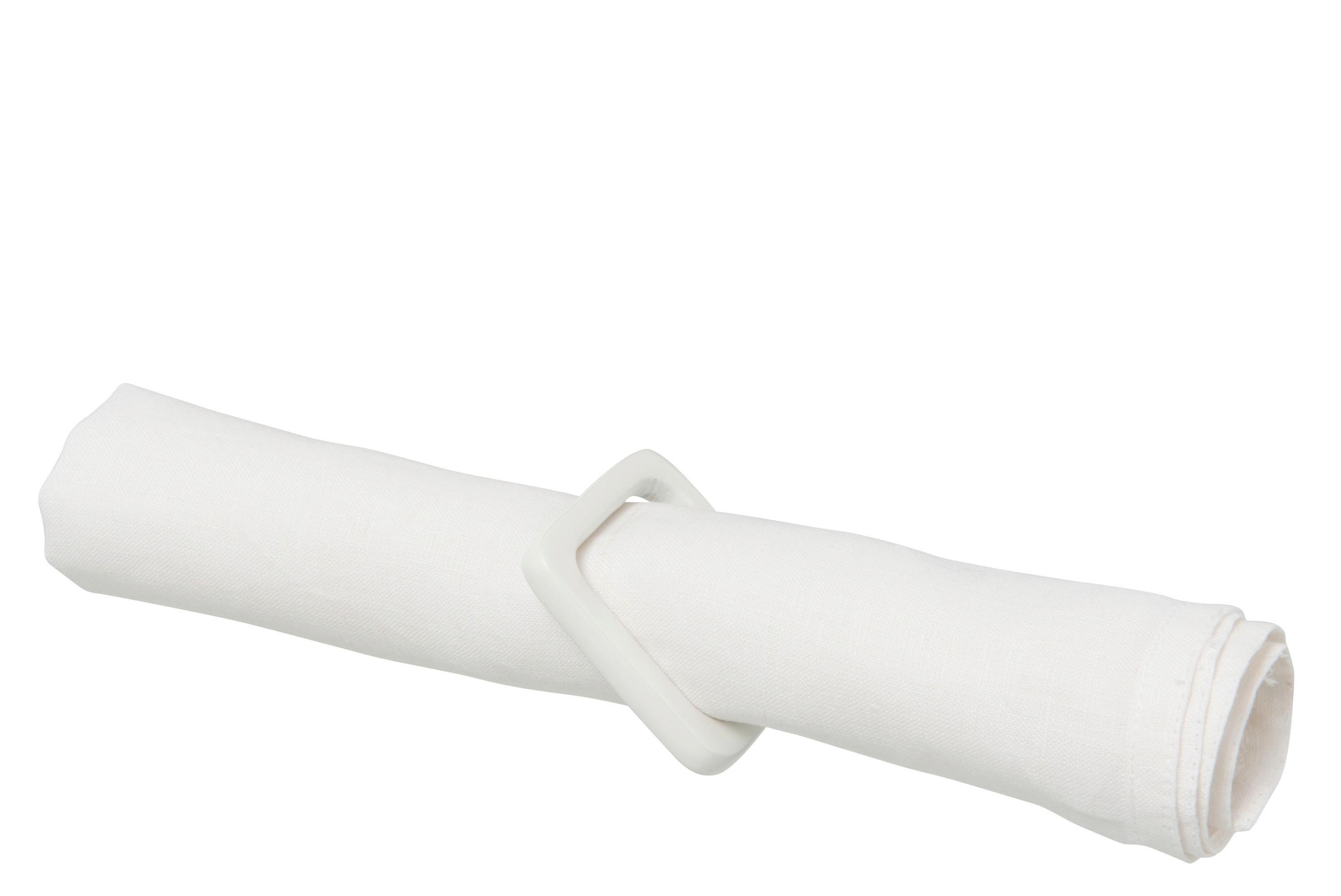 ZESTAW PIERŚCIENI NA SERWETKI 85812 - biały, Basics, metal (9/6/23cm)