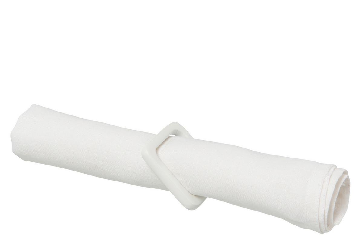 ZESTAW PIERŚCIENI NA SERWETKI 85812 - biały, Basics, metal (9/6/23cm)