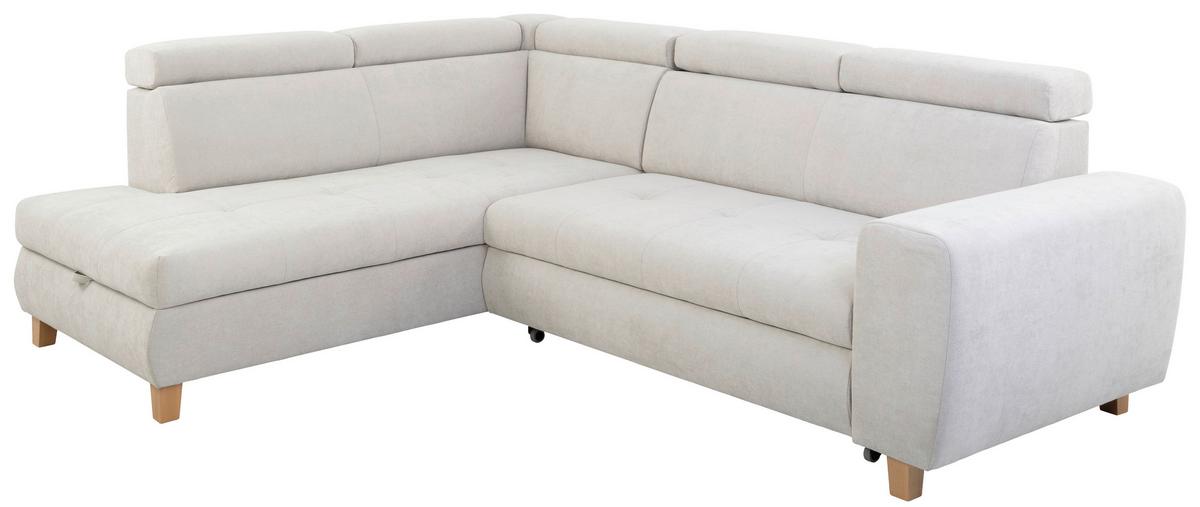 Kutna Garnitura Lugo - svijetlo siva/boje bukve, Moderno (205/98/266cm) - Modern Living