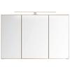 SPEGELSKÅP FLORIDA -EXKLUSIV- - kromfärg/ekfärgad, Modern, metall/trämaterial (100/64/20cm) - Premium Living