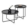 SOFFBORD EMMY - svart, Modern, metall/glas (70/55/40/55cm) - Mömax