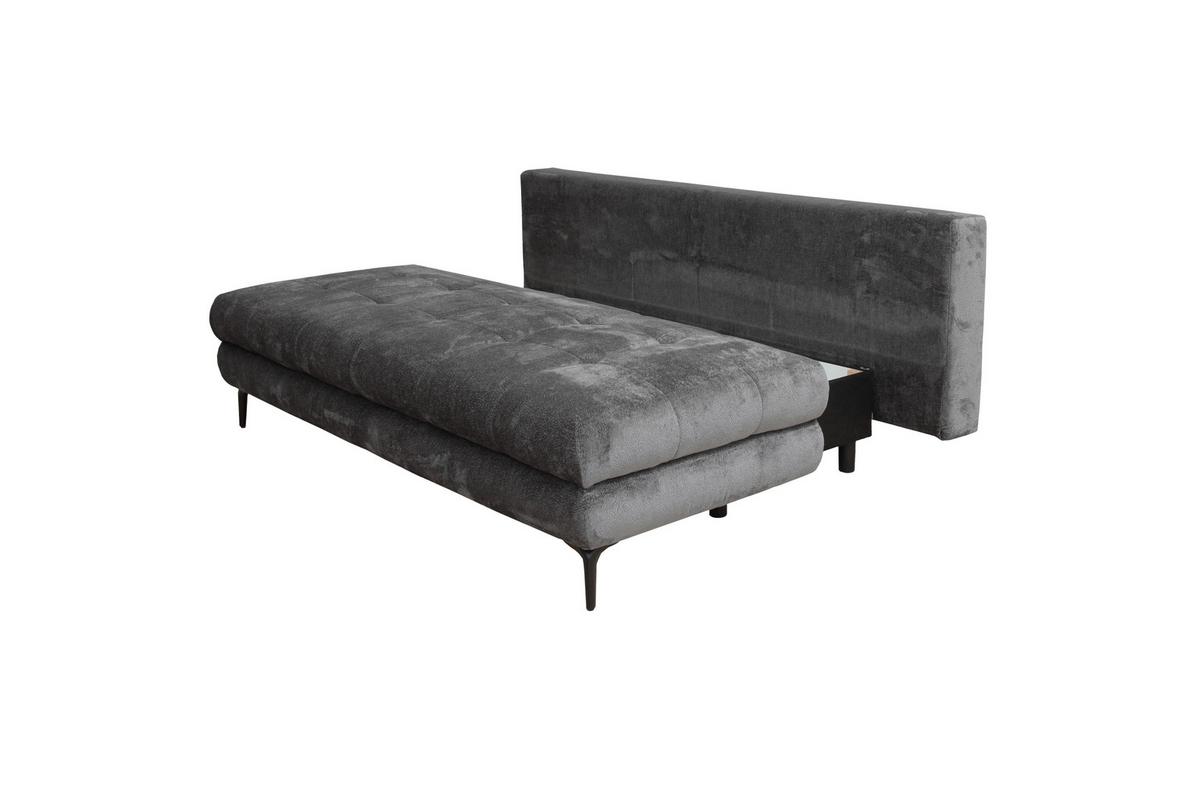 Trosjed Perla - boje grafita/crna, Konvencionalno, tekstil/metal (203/94/96cm) - Modern Living