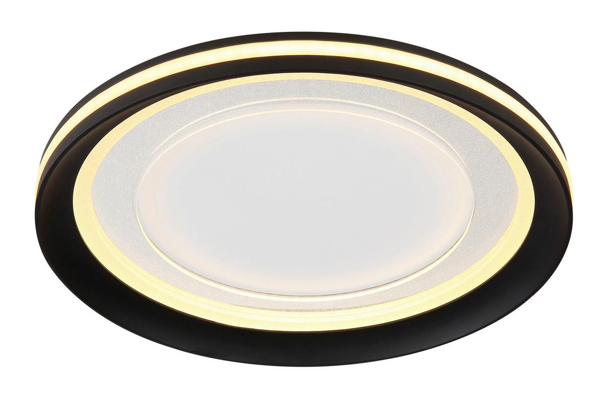 Stropna Led-svetilka Clarino, S Sijalko - črna/bela, Basics, kovina/umetna masa (30/5,5cm) - Globo