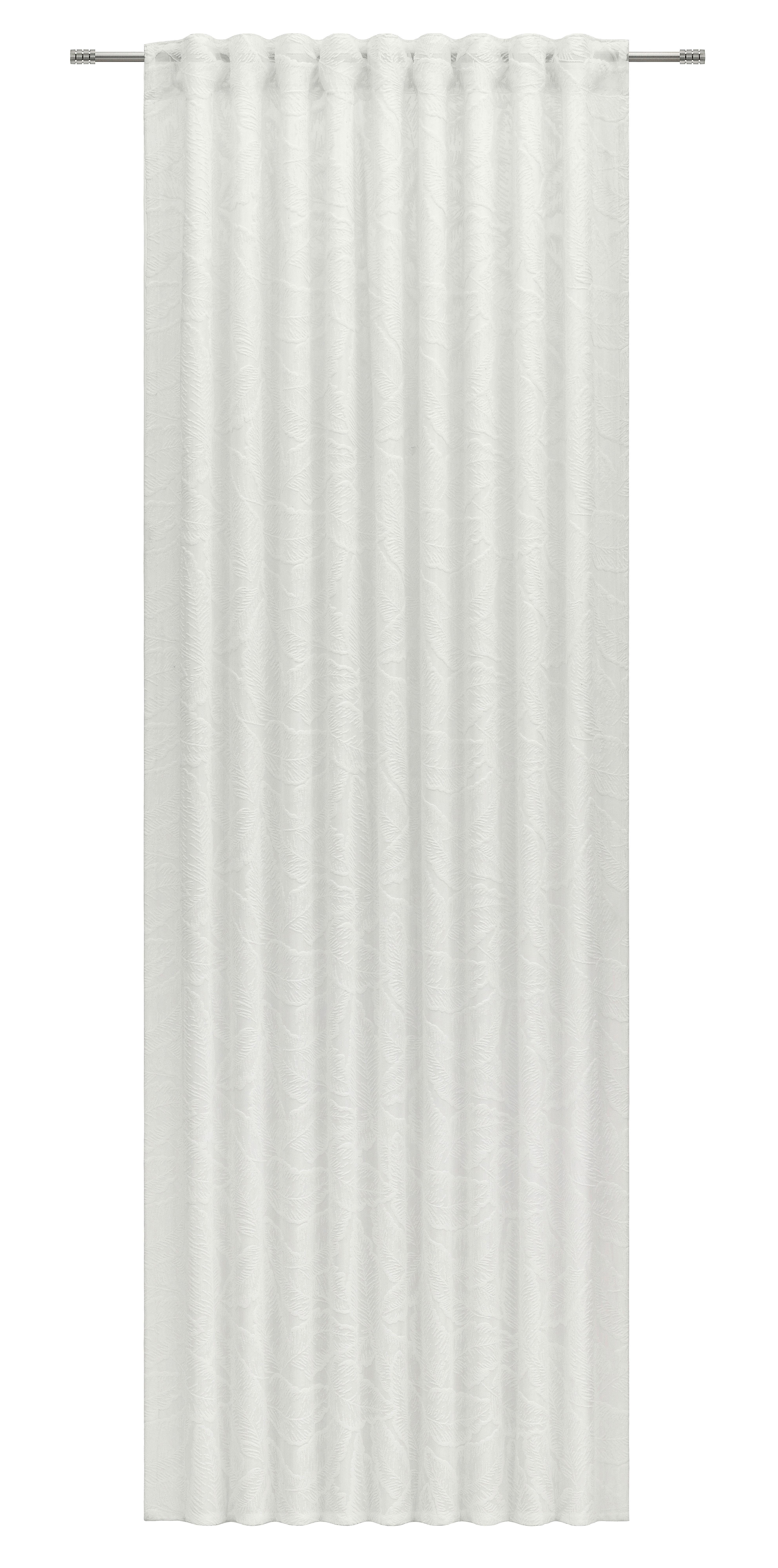 ZASŁONA GOTOWA LEAF - biały, Natur, tkanina (140/245cm) - Esposa