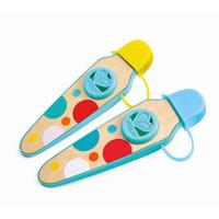 Mini Fuvola Hape - sárga/világoskék, Basics, műanyag/faalapú anyag (4,5/11/2cm) - Hape