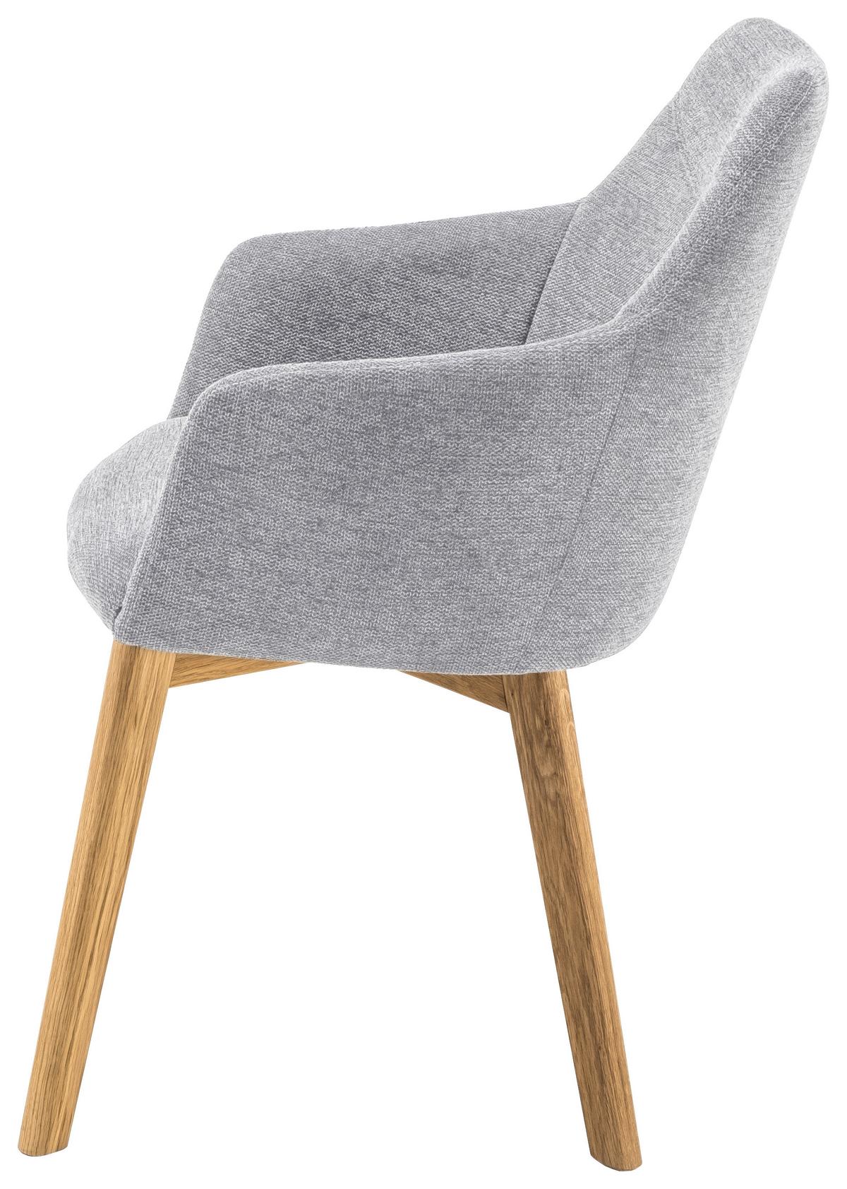 Armlehnstuhl in Grau - Grau, Design, Holz/Textil (57/84/57cm) - Mömax