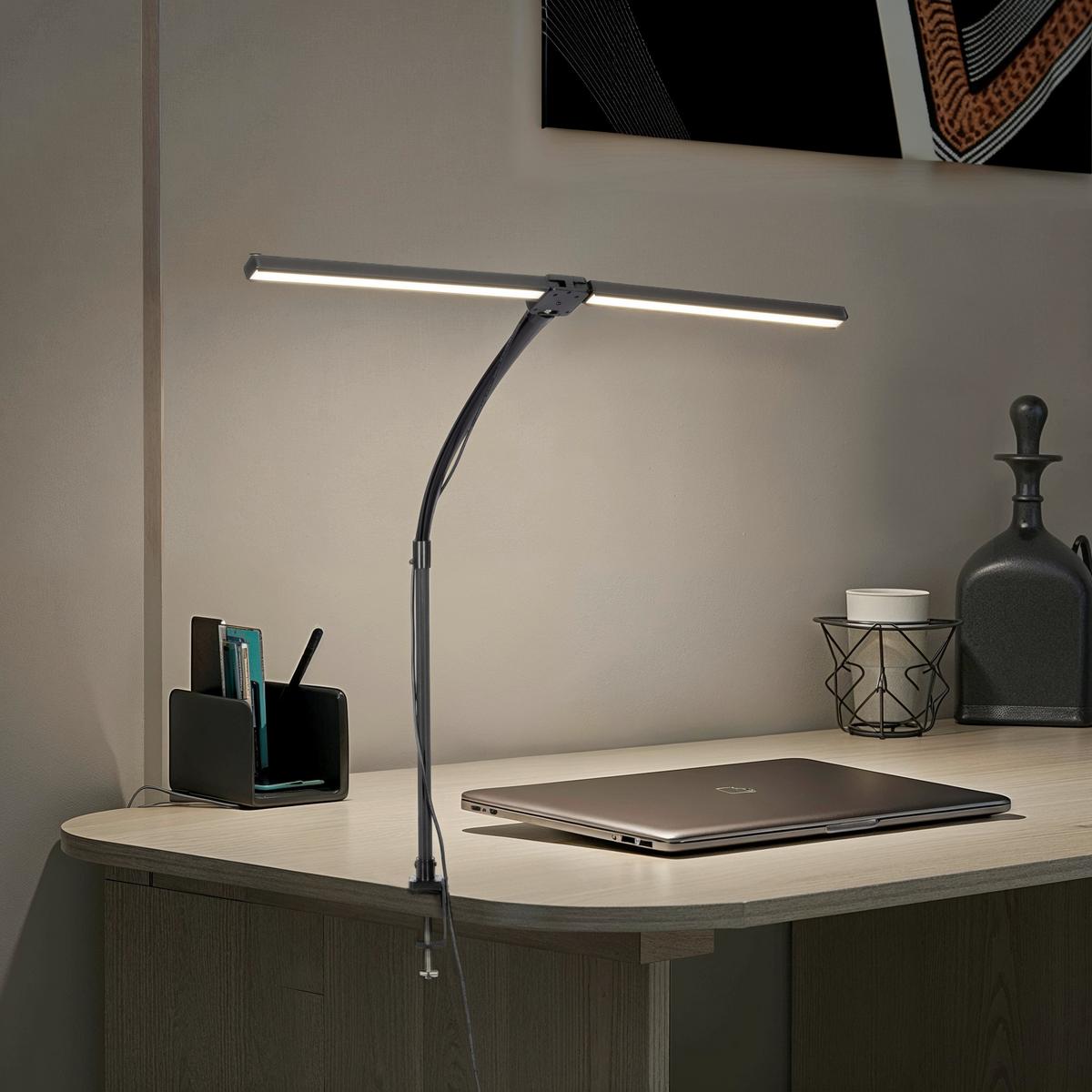 LAMPA ZACISKOWA LED HAYWARD *SBN* - czarny, Basics, tworzywo sztuczne/metal (80/35/71,5cm) - Novel