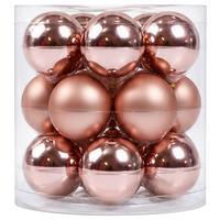 Christbaumkugel Noel Altrosa, 15-teilig - Altrosa, Glas (6cm) - Mömax