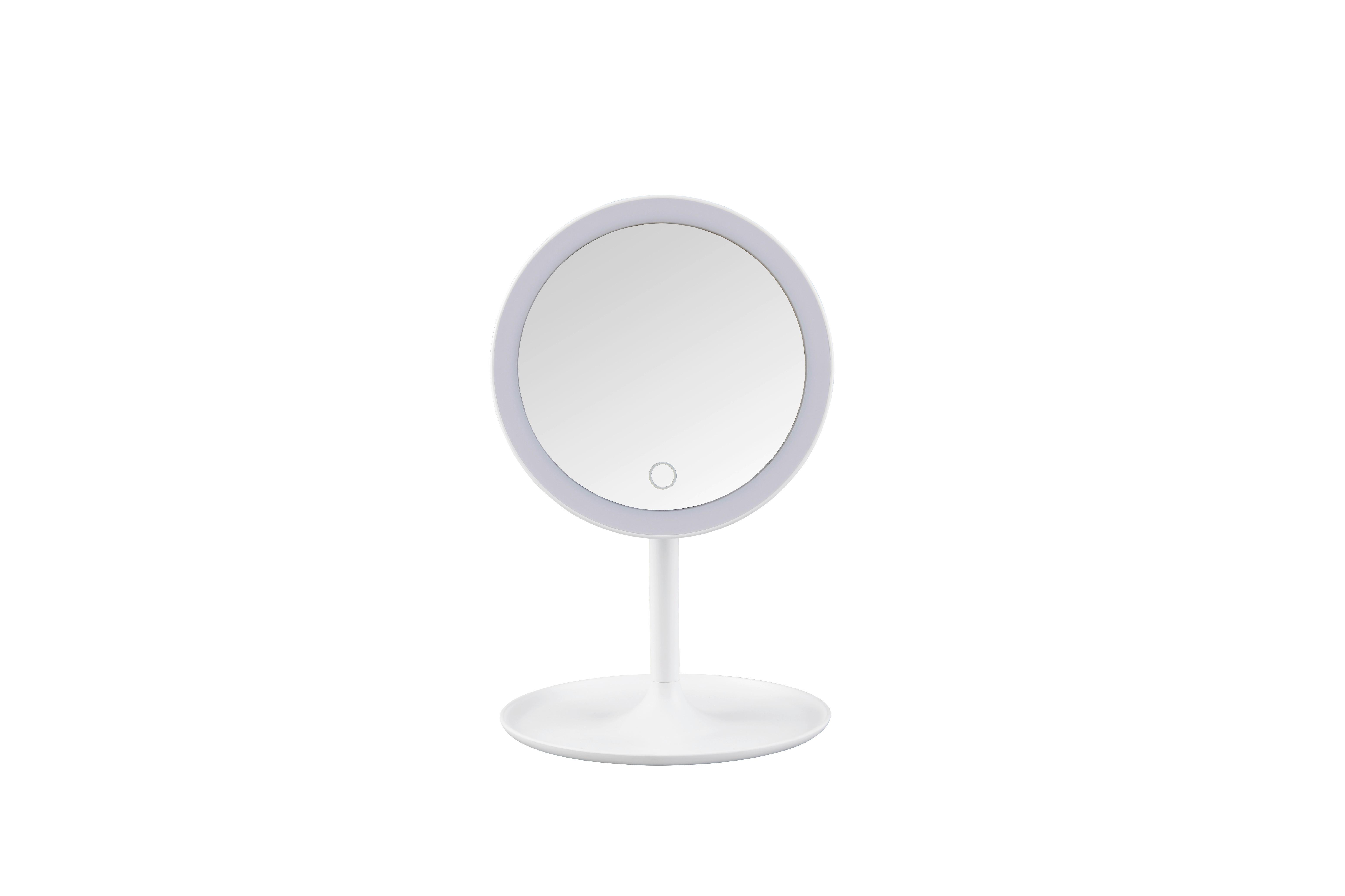 SMINKSPEGEL LIARA -SB- - vit, Modern, glas/plast (18/28,5cm) - Mömax