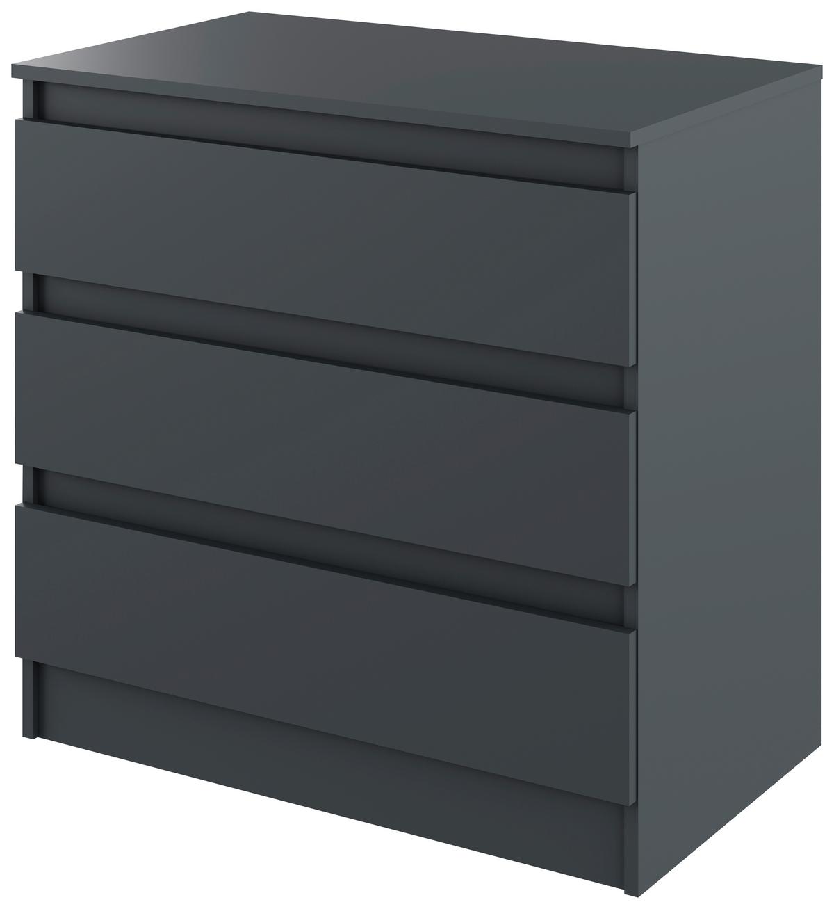 Komoda Zoro, Antracit - antracit, Moderno, leseni material (80/78/48cm) - Mömax